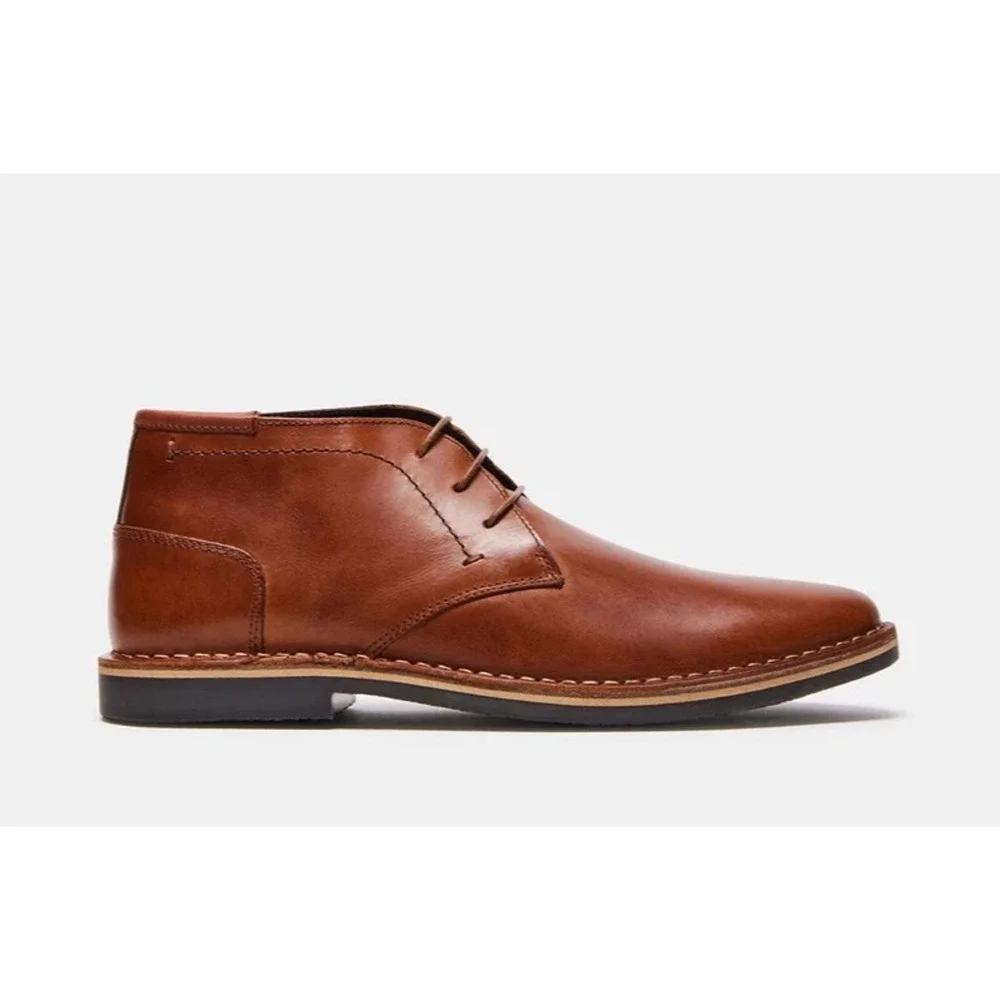 Brand New Men's Steve Madden P-Symin Chukka Boots Color Cogna 9.5 New With Box!